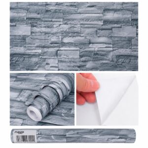 Papel Adhesivo 45 Cm X 10 Mts Ladrillo Gris VA-15225 Mate