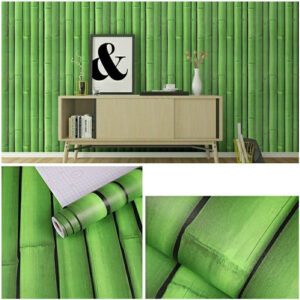 Papel Adhesivo 45 Cm X 10 Mts Bambú Verde VA-15300 Mate
