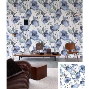 Papel Adhesivo 45cm X 10 Mts Flores VA-15927 Mate