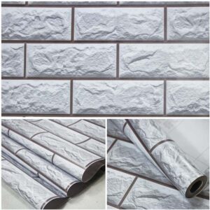 Papel Adhesivo 45 Cm X 10 Mts Ladrillo Gris VA-15206 Mate