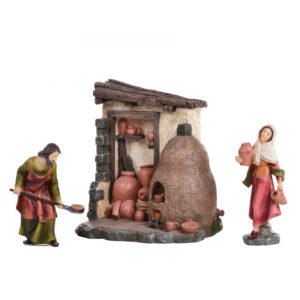 Aldeanos Para Pesebre De 15 Cm Con 3 Piezas