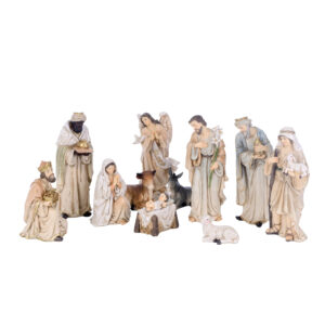 Pesebre Nacimiento De 20 Cm Con 11 PZ