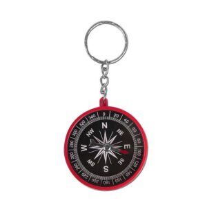 Brújula Pequeña 10 Cm Llavero Roja
