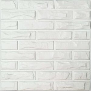 Panel Decorativo 3D Adhesivo PVC Ladrillo Corto X 4 Unidades Textura En Piedra
