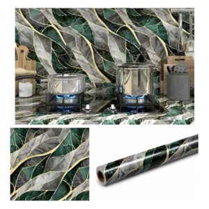 Papel Adhesivo 60 X 10 Mts Brillante Mármol Hojas VAK-19016