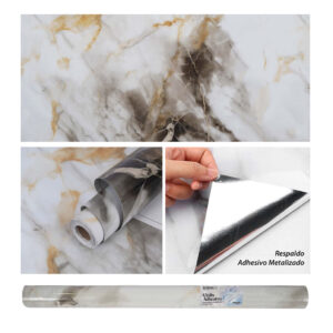 Vinilo Adhesivo Para Pared Mármol De 60 cm x 10 mts VAK-18659