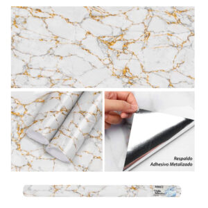 Vinilo Adhesivo Para Pared Mármol De 60 cm x 10 mts VAK-18667