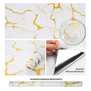 Vinilo Adhesivo Para Pared Mármol 60 cm x 10 mts VAK-18681