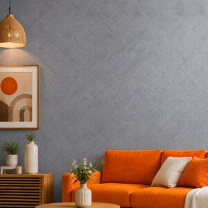 Papel Tapiz De Colgadura Texturizado De 53 cm x 9.5 m Gris WP-16402