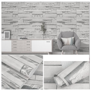 Vinilo Adhesivo Para Pared Gris De 45 cm x 10 mts VA-15201