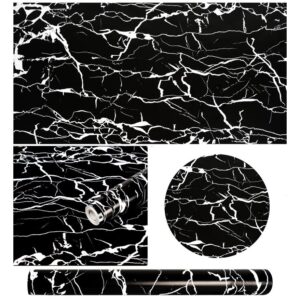 Papel Adhesivo 45 Cm X 10 Mts Mármol Negro VA-15239 Mate