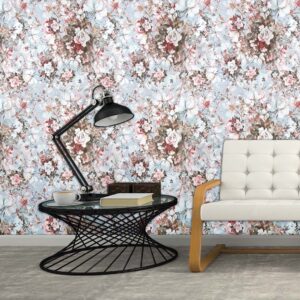 Papel Adhesivo 45cm X 10 Mts Flores VA-15925 Mate
