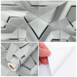 Papel Adhesivo 45 Cm X 10 Mts Gris GeometricoVA-16803 Mate