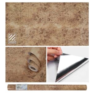 Vinilo Adhesivo Para Pared Mármol Café De 60 cm x 10 mts VA-17449