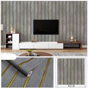 Papel Adhesivo 45 Cm X 10 Mts Madera Gris VA-18138 Mate