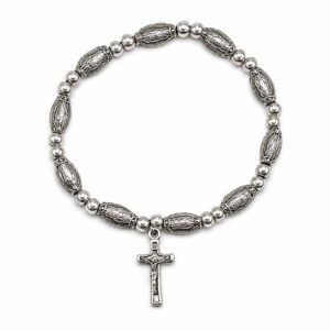 Pulsera Manilla Dijen Cristo Plateada