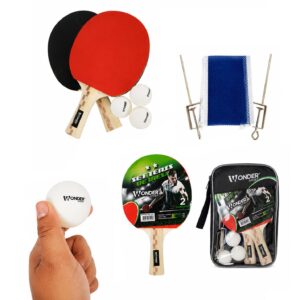 Set De Tenis De Mesa Raqueta Malla Y Pelotas