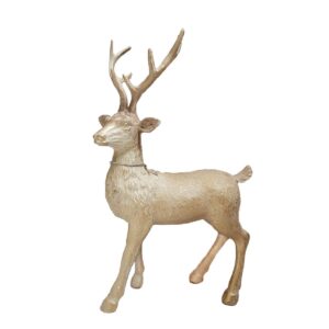Reno Navideño Dorado De 25 Cm