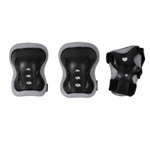 Set De Protección Junior Coderas Y Rodilleras Negro/Gris