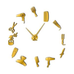 Reloj De Pared 3D Moderno Pequeño Para Peluquería