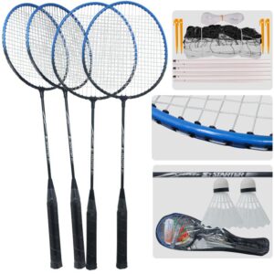 Set De Badminton Raquetas Malla Y Volante