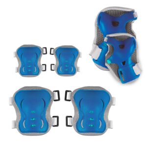 Set De Protección Coderas Rodilleras Junior Azul