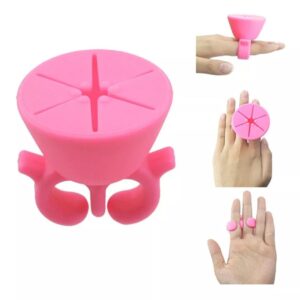 Soporte Anillo Para Esmalte De Uñas Rosa