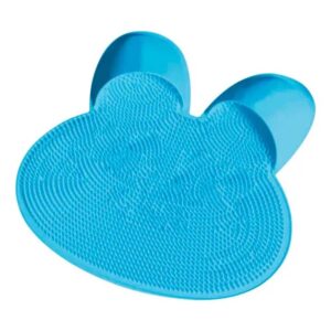 Tapete Para Ducha Forma De Conejo Masajeador Azul