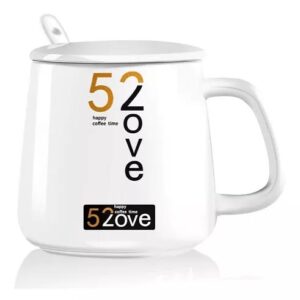 Taza Mug Con Tapa Y Cuchara