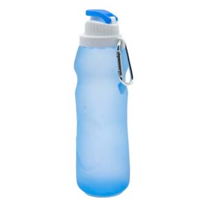 Termo Silicona Expandible  Plegable 550 Ml Azul