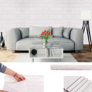 Vinilo Adhesivo Para Pared Blanco De 45 cm x 10 mts VA-15199