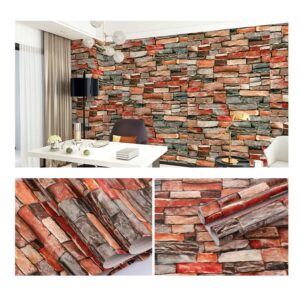 Vinilo Adhesivo Para Pared De 45 cm x 10 mts Ladrillo VA-15215