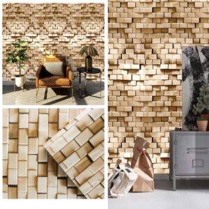 Vinilo Adhesivo Para Pared De 45 cm x 10 mts Ladrillo VA-15217