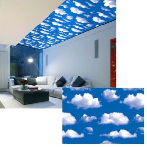Vinilo Adhesivo Para Pared De 45 cm x 10 mts Nubes VA-15650