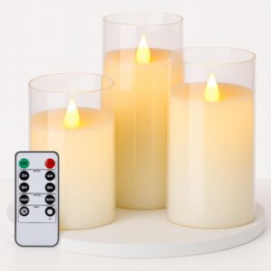 Set De Velas Led Blanco x 3 Unidades