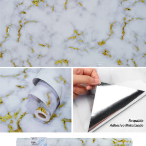 Vinilo Adhesivo Para Pared Mármol De 60 cm x 10 mts VA-17453