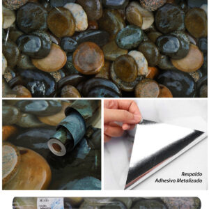 Vinilo Adhesivo Para Pared Mármol Piedras De 60 cm x 10 mts VA-17457