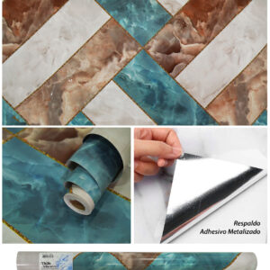 Vinilo Adhesivo Para Pared Mármol De 60 cm x 10 mts VA-17460