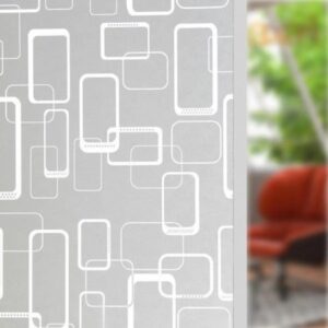 Vinilo Estilo Vitral Cuadros Rectángulos 60 cm x 2 mts