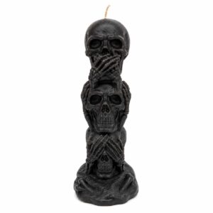 Velas Calaveras En Parafina Aromatizantes 3 Cabezas