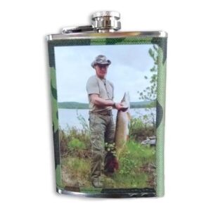 Wiskera Personal De 8 Oz Acero Inoxidable Pescador Camuflada