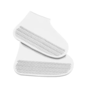 Zapato En Silicona Para Lluvia Blanco L