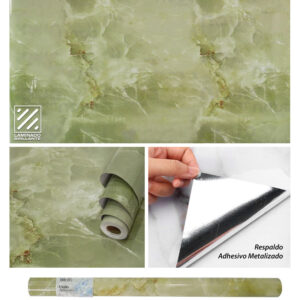 Vinilo Adhesivo Para Pared Mármol Verde De 60 cm x 10 mts VA-17443